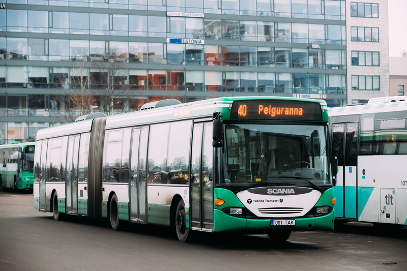 Bus travel camera enforcement parking violations Estonia © Ryhor Bruyeu | Dreamstime.com