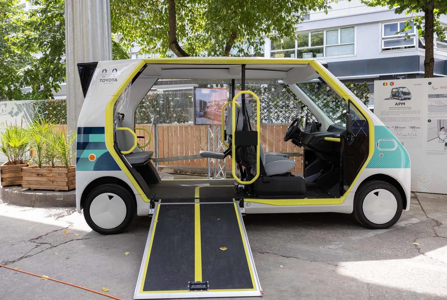 Accessible inclusive transportation green disabled Paris Olympics (image: Toyota)