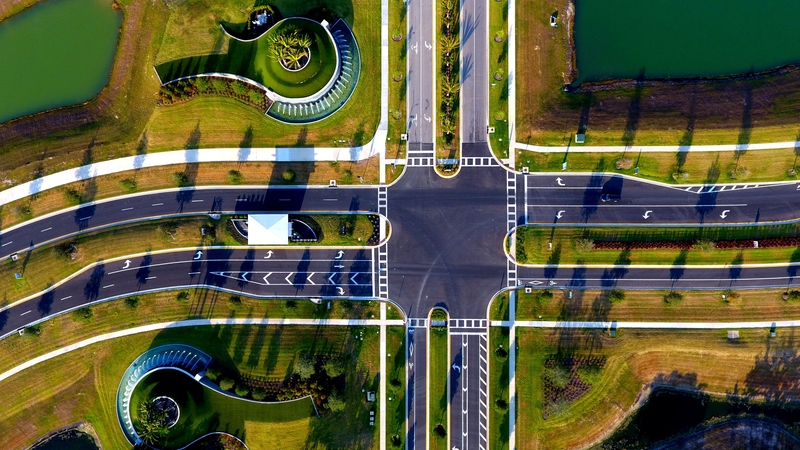 Intersection safety drone Vision Zero © Wirestock | Dreamstime.com