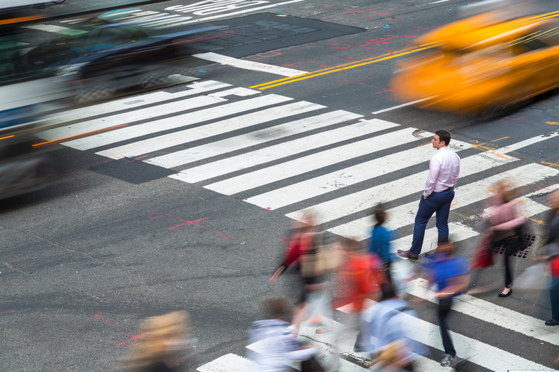 Intersection cybersecurity data hackers walking New York © Peter Adams | Dreamstime.com