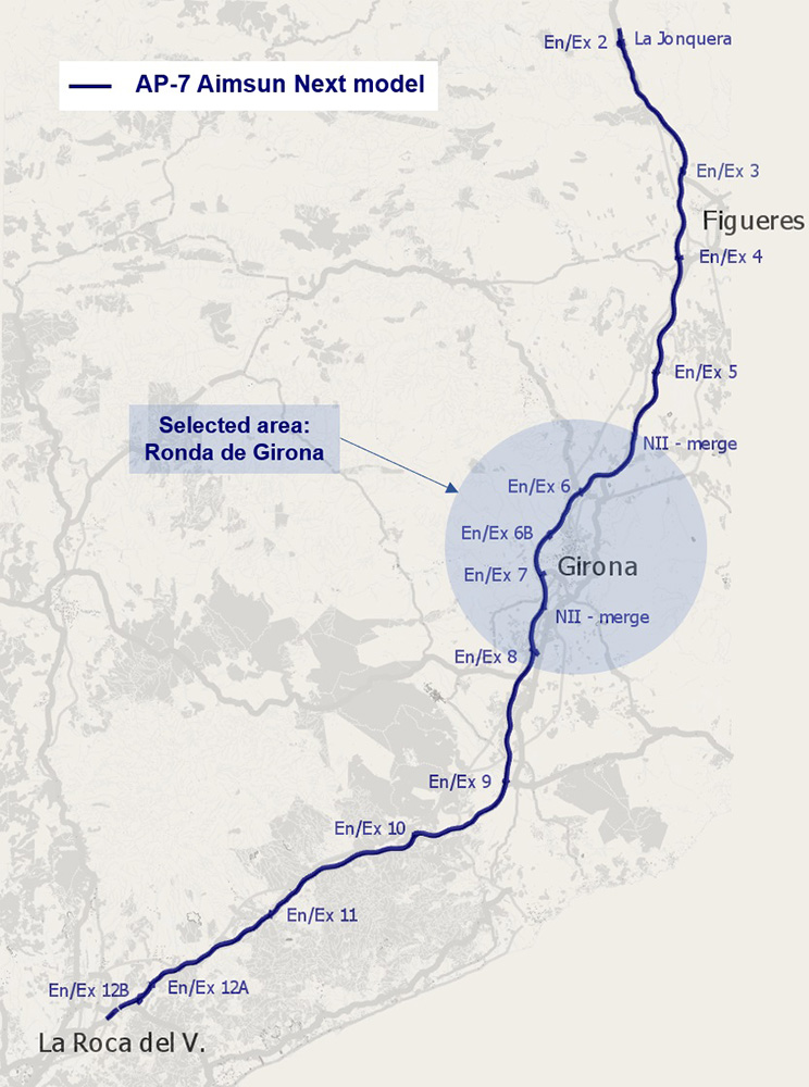 AP-7 motorway simulated environment used as test site
