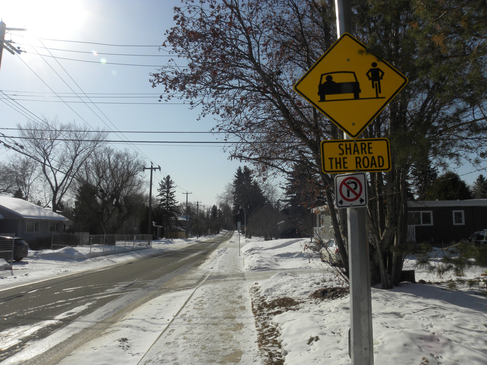 Sharing the road in Edmonton