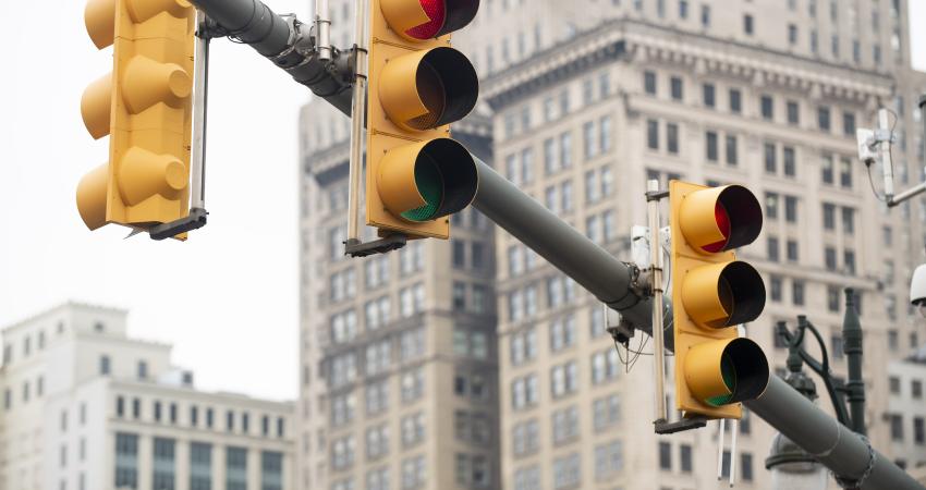 Detroit traffic lights 2018 (Credit: James Robbins)