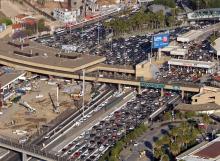 San Ysidro border crossing between Mexico and US