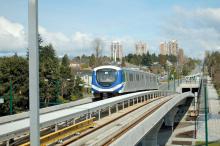 A SkyTrain Canada Line train 