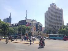 One of the junctions in Nairobi  City Centre