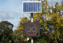 Swarco vehicle activated signs Sctoland Angus Council speed limit