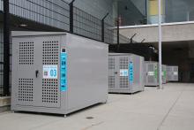 TransLink bike lockers transit hubs Vancouver British Columbia Moody Centre Station Carvolth Exchange