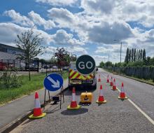 Road worker safety temporary traffic control technology (image: SRL)