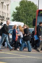 Pedestrians crossing